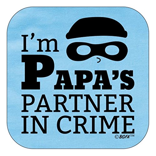 Baby Shower Gift I'm Papa's Partner in Crime Toddler T-Shirt 3T Light Blue - Thumbnail 2