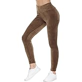 COZZIPLUS Women Velour Legging- High Waisted Buttery Soft Velvet Stretchy Legging