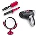 JaxoJoy Beauty Stylist Set – Complete Play Pretend Hair Salon Station Gift Playset for Girls with Toy Blow Dryer, Curler, Scissors, Comb, Table, Mirror & Other Styling Tools – Recommended Ages 3+