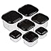 Meal Prep Haven 7 Piece Portion Control Container Kit with Guide, Black, Comparable to 21 Day Fix