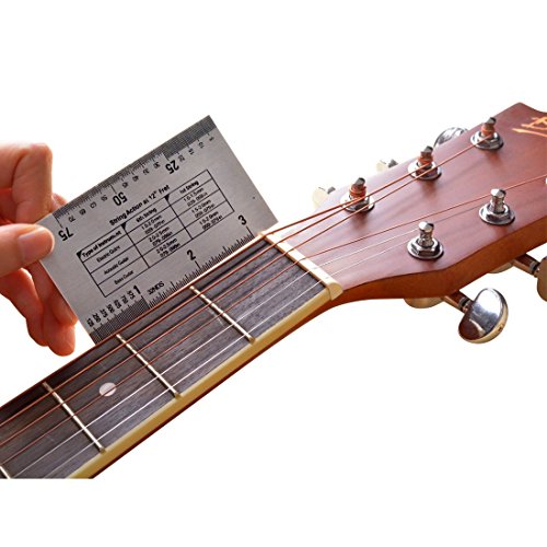 string action ruler gauge tool for electric bass and