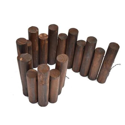 YYFANG - Valla de Madera Maciza para jardín, diseño Escalonado, 5 ...