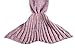 Kpblis Warm and Soft Mermaid Tail Blanket diffenrent Colors Mermaid Blanket for Kids and Adult(Pink 56