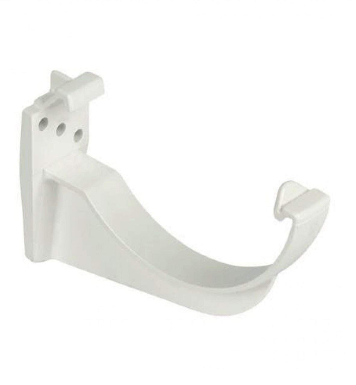 FLOPLAST 112mm Half Round Fascia Gutter Bracket - White - Bag of 5