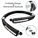 Wireless Bluetooth Headset, EGRD Foldable Retractable Neckband Headphones-[30 Hrs Playtime] Compatible Xs MAX/ 8/7 Plus Samsung Galaxy S9 Note 8 Cellphones (992X)