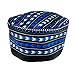 African Dashiki Hat Kente Pattern Kufi Kofi Hat Cap Style2 (Black and Blue)