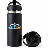 Insulated Water Bottle with 2-in-1 Straw and Spout Lid, Keep Cold 24H, Leak-Proof, Fits in Car Cup Holder, Stainless Steel Water Bottle for Sports, Travel, and School (Dark Knight)