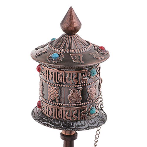2pcs Hand Held Prayer Wheel Tibetan Buddha Religion Scriptures Pray Wheel
