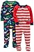 Carter's Baby Boys' Toddler 2-Pack Cotton Footed Pajamas, Crab/Dino, 4T