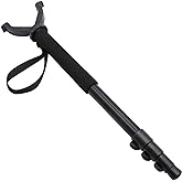 Higoo Rifle Shooting Rest Monopod with V Yoke Bracket，V Shaped Gun Rack Hunting Shooting Stick, Aluminum Construction 21"-56"