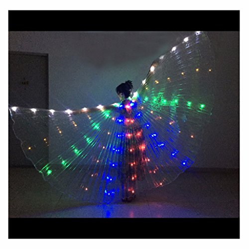 Pilot-trade Women's Belly Dance Costume Angle LED Isis Wings No Stick