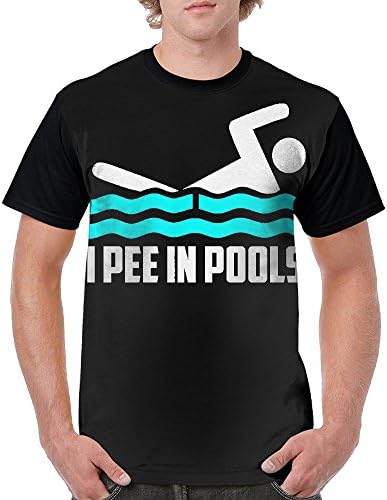 I Pee in Pools Black Hot T Shirt Tee for Boys M Short Sleeve M