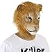 Novelty Latex Rubber Creepy Angry Leopard Mask Halloween Party Costume Decorations Brown