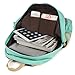 Plambag Canvas Backpack Set 3 Pcs, Casual Lightweight School Backpack for Women Teen Girls Water Blue