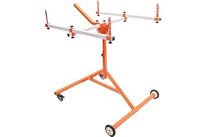 BLISIOUR Multifunction Paint Stand, 180° Rotating Painting Drying Rack, Adjustable Panel Stand for Hoods & Bumpers, Automotive Body Repair Paint Stand w/ 4 Swiveling Wheels for Garages, Repair Shops, and DIY