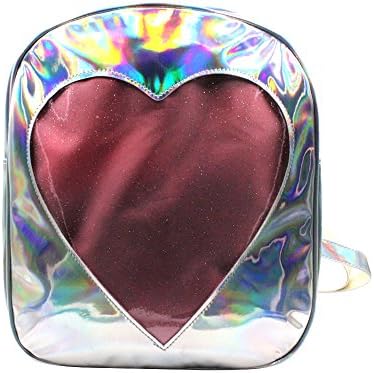 Victomiss Girls' Transparent Backpack Candy Heart Beach Children School Satchel