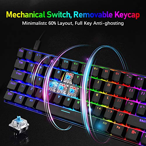 Mechanical Gaming Keyboard and Mouse and Mouse Bungee Cable Holder with