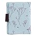 niceEshop(TM) Canvas Flower Credit Card Case Bag Holder with 20 Card Slot,Light Blue