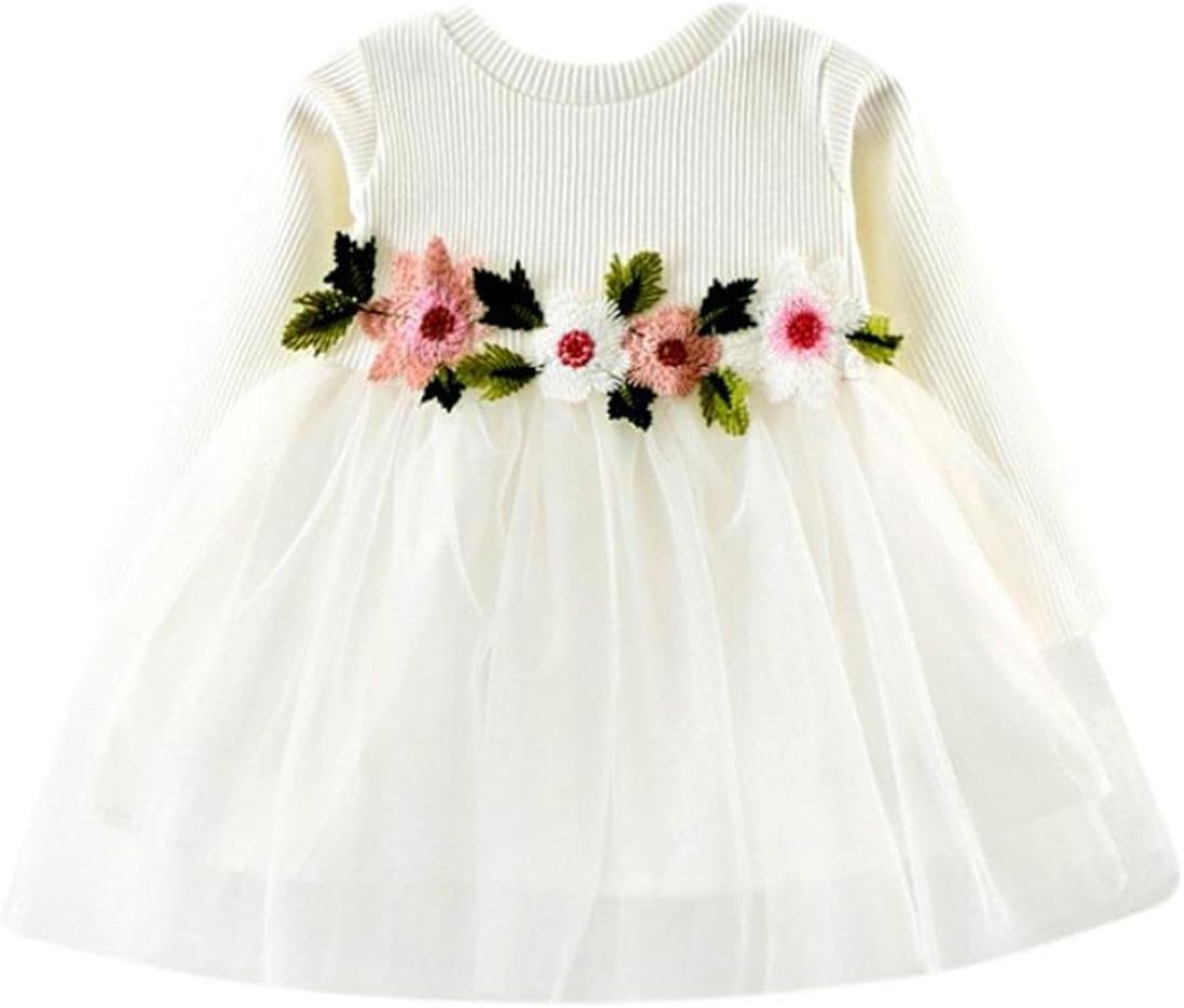 DAY8 Robe Fille Mode Vetement Bebe Fille Hiver Robe de soirée Fille