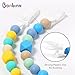 Teether Pacifier Clips - (2 Pack) Silicone Pacifier Holders for MAM, Nuk & Soothie - Fun, Colorful and BPA-Free - Boys Pacifier Holder (Sea Blue + Turquoise Lemon)