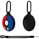 Chanvoo Silicone Protective Case for Poke GO Plus + (2023) with Keychain &amp; Wrist Strap, Soft Skin Cover Shell - Black