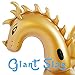 Geekper Inflatable Giant Golden Dragon Pool Floats, 104.3 x 49.2 x 78.8 inch Party Toys for Adults Kids, Outdoor Vacation Beach Loungers Lake Ride-ons River Raft