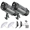 Neewer 600W Photo Studio Strobe Flash Lighting Kit [2021 Upgraded Version] – (2)S101 300W Monolight with Bowens Mount…