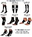 SB SOX Lite Compression Socks for Men & Women (15-20mmHg) – Best Compression Socks for Travel, Sports, and Daily Wear - XXL Sizes too! (Gray/Black, L/XL)