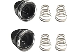 for Bicycle Quick Release Wheel Skewer Spring Set 4 Pieces with 2 M5 Nuts Stainless Steel Hub Parts Replacement Non-Slip Alum