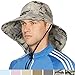 SUN CUBE Wide Brim Sun Hat with Neck Flap, Fishing Hiking for Men Women Safari, Neck Cover for Outdoor Sun Protection UPF50+ | Camo Gray