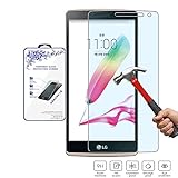 Nacodex Glass for LG G4 Stylus Premium Real Tempered Glass Film Screen Protector [Guardian Series] 0.33mm 2.5d Border - ATT Verizon T-mobile, Replacement