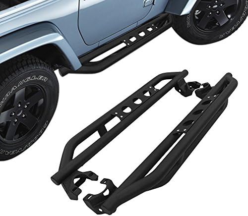 Refineon Black Side Step Nerf Bar Running Boards Fit 2007-2017 Jeep Wrangler JK 2 door models B13S0925