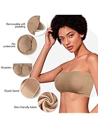 Sujetador tipo bandeau para dama, sin costuras, sin tirantes