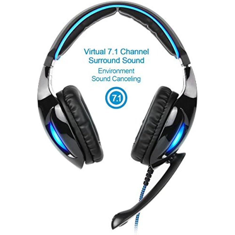 Newest SA902 7.1 Channel Virtual Surround Sound USB Gaming Headset Over
