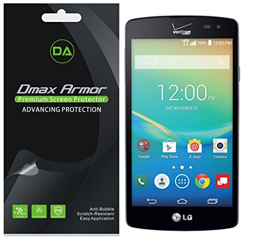 [6-Pack] Dmax Armor- LG Transpyre Screen Protector Anti-Bubble High Definition Clear Shield - Lifetime Replacements Warranty- Retail Packaging