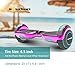 Hoverboard Two-Wheel Self Balancing Electric Scooter UL 2272 Certified, Metallic Chrome with Bluetooth Speaker and LED Light (Chrome Pink)