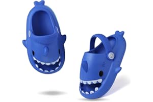Coolloog Kids Shark Slides Toddler Girls Boys Cute Cartoon Summer Cloud Slippers Toddler Baby Non-Slip Beach Pool Shower Shoes