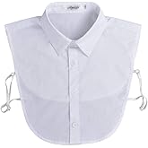 Joyci Men's Business Fake Collar Pure Cotton Dickey Collar Solid Color