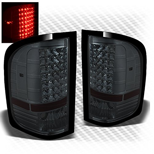 For 2007-2014 Silverado Smoked LED Perform Tail Lights Rear Brake Lamps Upgrade Pair L+R/2008 2009 2010 2011 2012 2013
