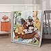 Lambs & Ivy Two of A Kind Noah's Ark Animals 4 Piece Crib Bedding Set, Blue/Gray