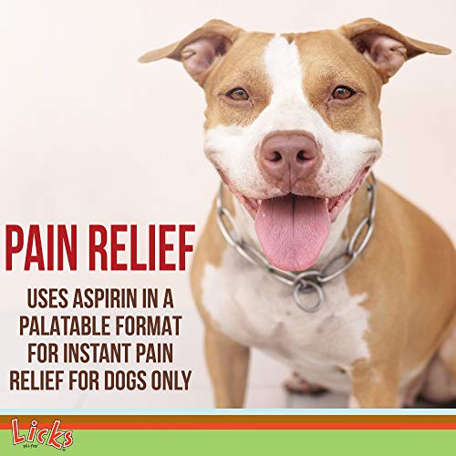 Licks - Dog Pain Relief - Aspirin- only pet Product containing Solely Aspirin - LiquiPaks - 30 Use