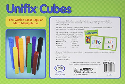 Didax Educational Resources Unifix Cubes for Pattern Building Set (240 Pack)