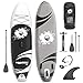 SereneLife Inflatable Stand Up Paddle Board (6 Inches Thick) with Premium SUP Accessories & Carry Bag | Wide Stance, Bottom Fin for Paddling, Surf Control, Non-Slip Deck | Youth & Adult Standing Boat