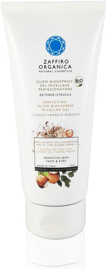 Zaffiro Organica BIO Micellar Cleansing Water with Aloe Vera, Centaurea and Calendula - 3 in 1 action: Cleans, tones and hydrates the skin for the face, eyes and lips - No rinsing required - 200 ml