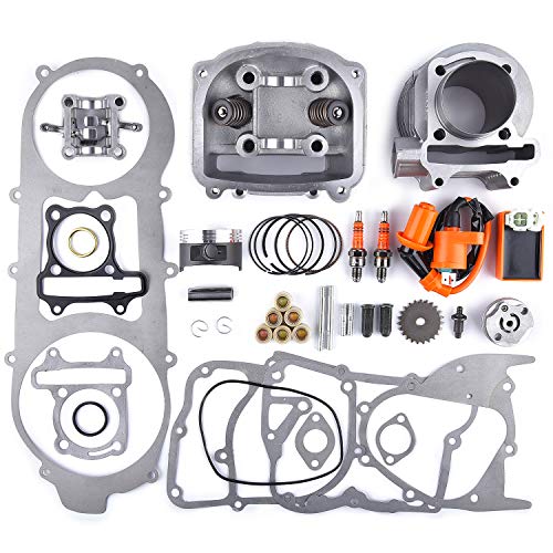 57.4mm Bore Cylinder Kit 150cc Big Bore GY6 125 150 Engine Rebuild Kit Cylinder Head Chinese Scooter Go Kart Yerfdog