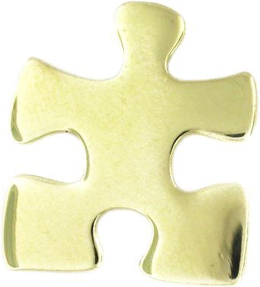 Autism Awareness Gold Puzzle Pin