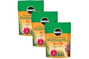 Miracle-Gro Cactus, Palm and Citrus Potting Mix, For Indoor or Outdoor Container Plants, Great for Succulents, 8 qt., 3-Pack