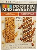 Kind Protein 16 Count Variety Peanut Butter And White Chocolate Cinnamon Almond, 1.76 Ounce