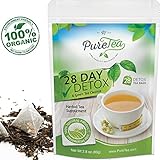 PureTea Detox Tea-Cleanse, Gentle Diet Tea, Teatox and Appetite Suppressant, Increase Metabolism, Weight Loss, Reduce Bloating, Increase Energy, Natural Herbal Tea Supplement for Women - 28 Tea Bags