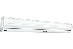DuraSteel Wall Mounted Air Curtains for Doors Commercial - 60 Inch White Fly Fans - Super Power Over Door Fan with MS Switch - Sliding Under Door Fans to Move Air Curtain Blower Keep Flies Bugs Out